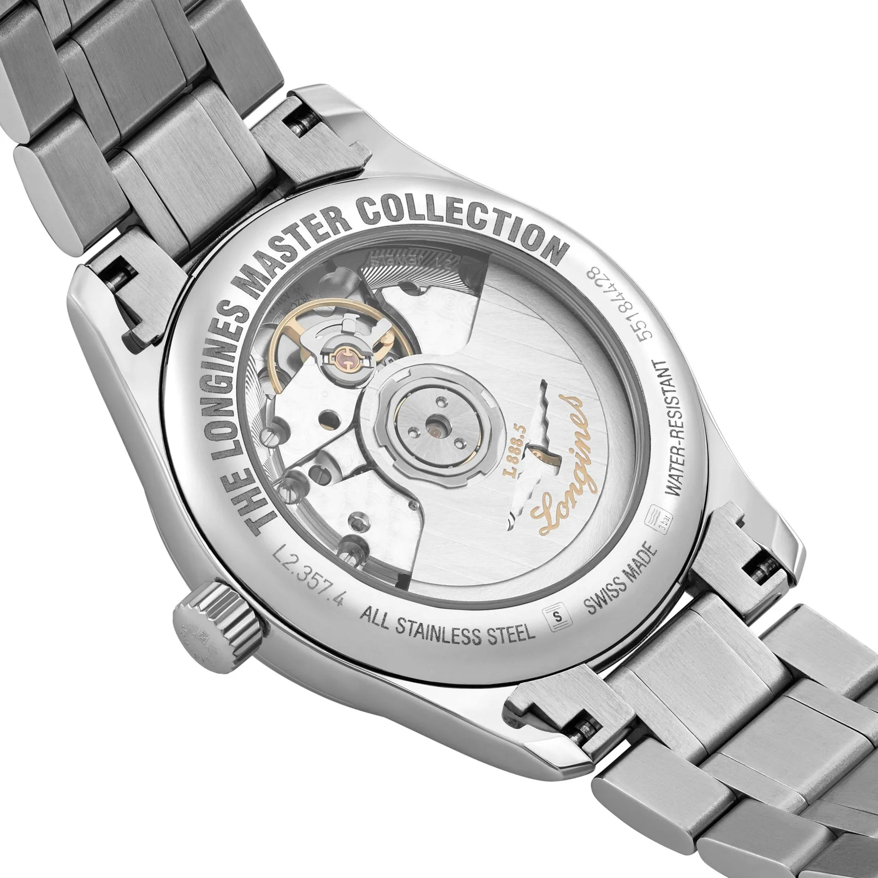 Longines Master Collection 34mm Diamond Mother of Pearl Automatic Ladies Watch