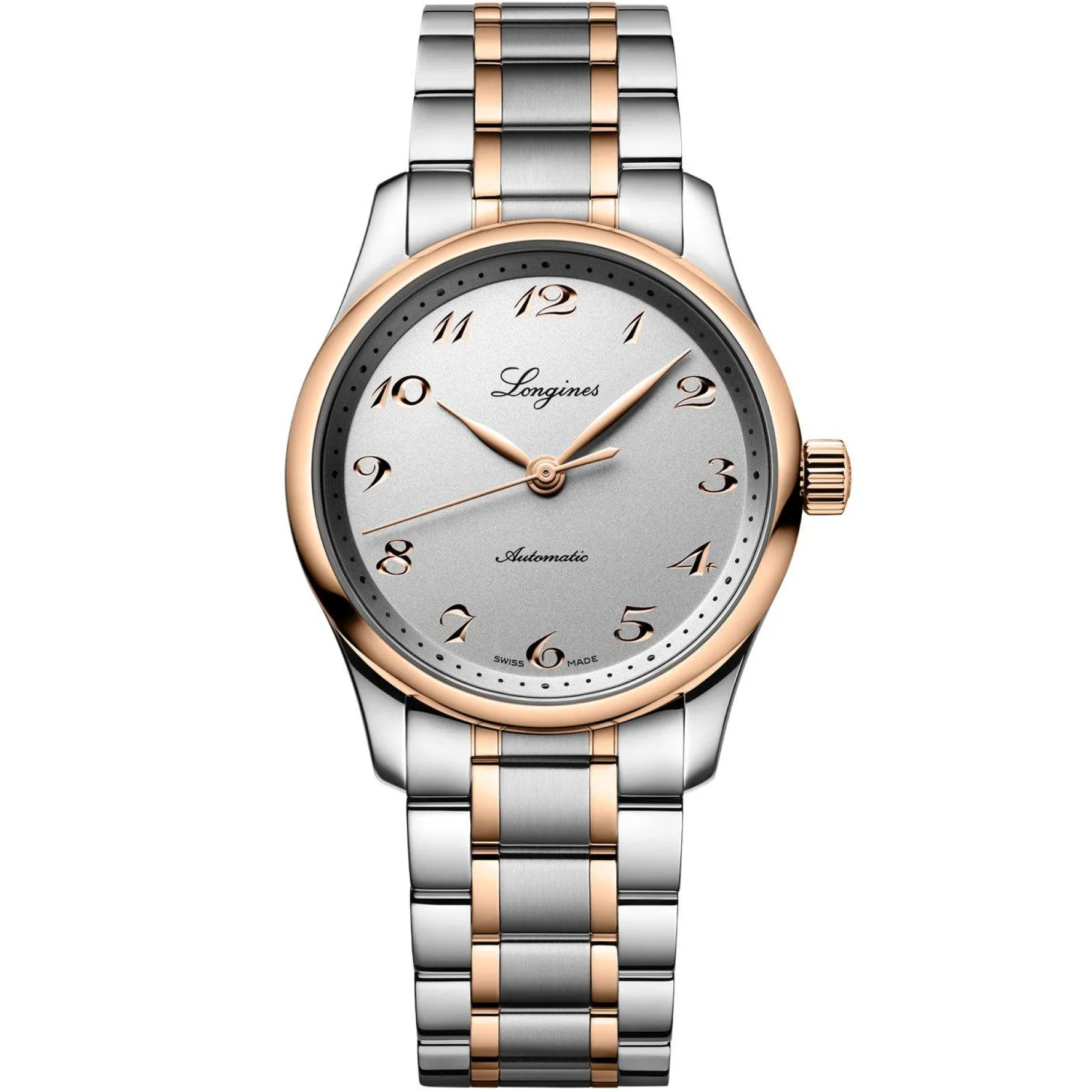 Longines Master Collection 34mm Stainless Steel and 18ct Rose Gold Automatic Ladies Watch