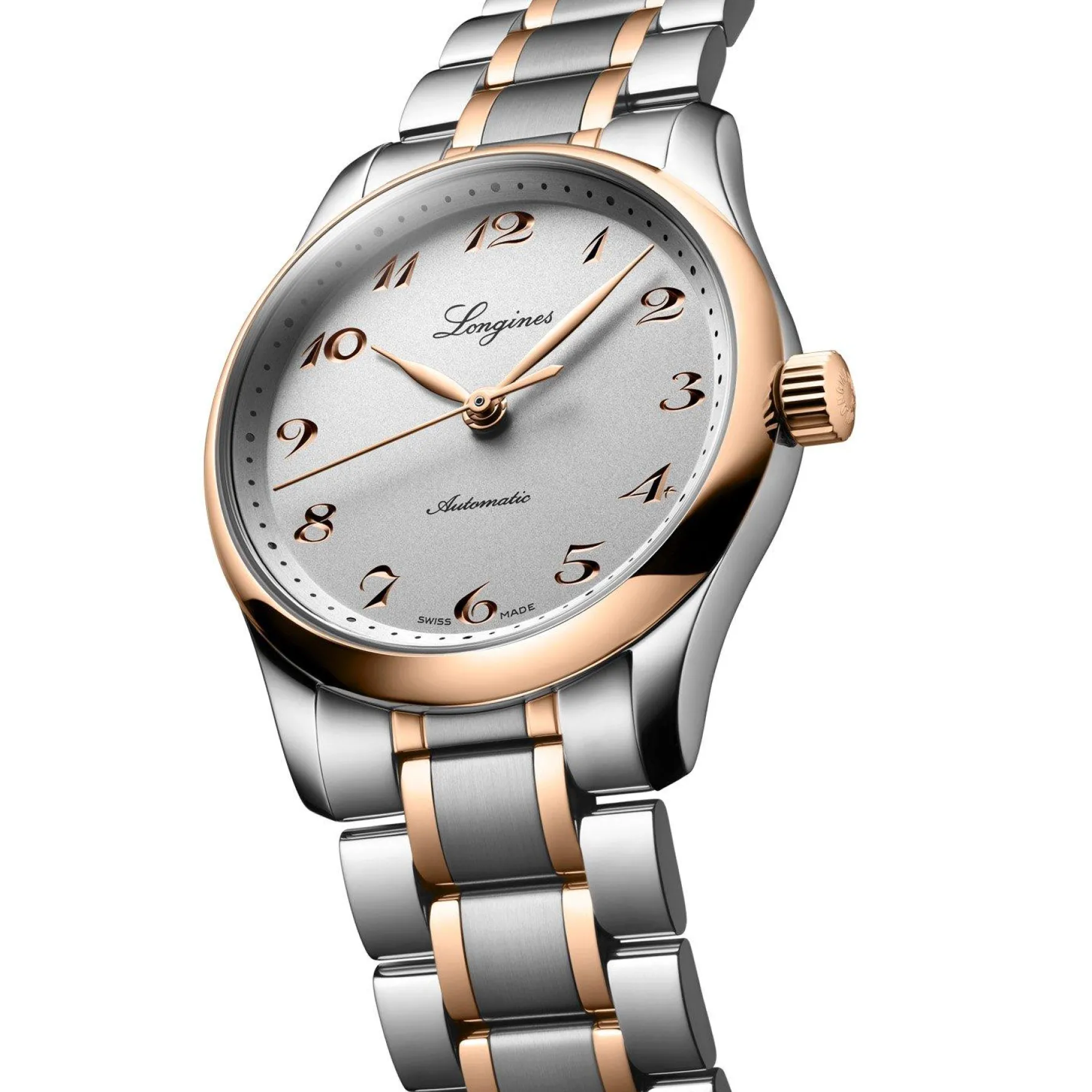 Longines Master Collection 34mm Stainless Steel and 18ct Rose Gold Automatic Ladies Watch