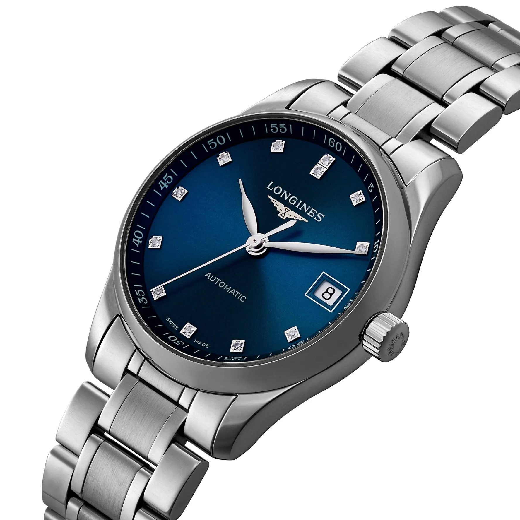 Longines Master Collection 34mm Diamond Automatic Ladies Watch