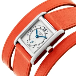 Longines Mini DolceVita 29mm Orange Leather Strap Ladies Watch
