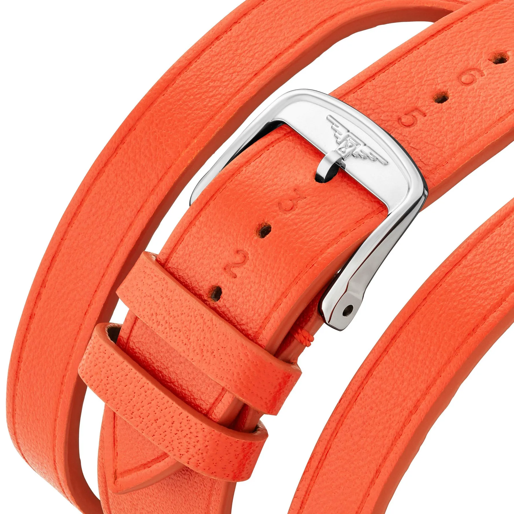 Longines Mini DolceVita 29mm Orange Leather Strap Ladies Watch