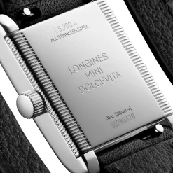 Longines Mini DolceVita 29mm Black Leather Strap Ladies Watch