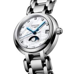 Longines PrimaLuna 30.5mm Diamond Mother of Pearl Moonphase Ladies Watch