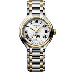 Longines Primaluna Moonphase 34mm Stainless Steel and 18K Yellow Gold Automatic Ladies Watch