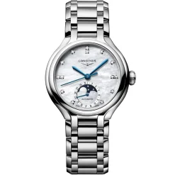 Longines Primaluna Moonphase 34mm Diamond Automatic Ladies Watch
