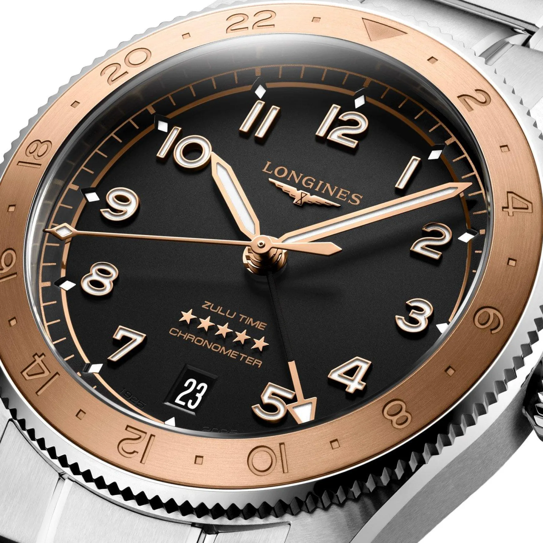 Longines Special Edition Spirit Zulu Time 1925 39mm 18ct Rose Gold Automatic Men’s Watch