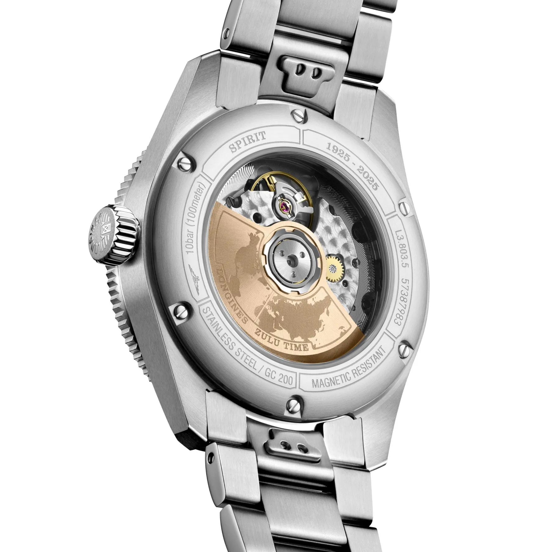 Longines Special Edition Spirit Zulu Time 1925 39mm 18ct Rose Gold Automatic Men’s Watch