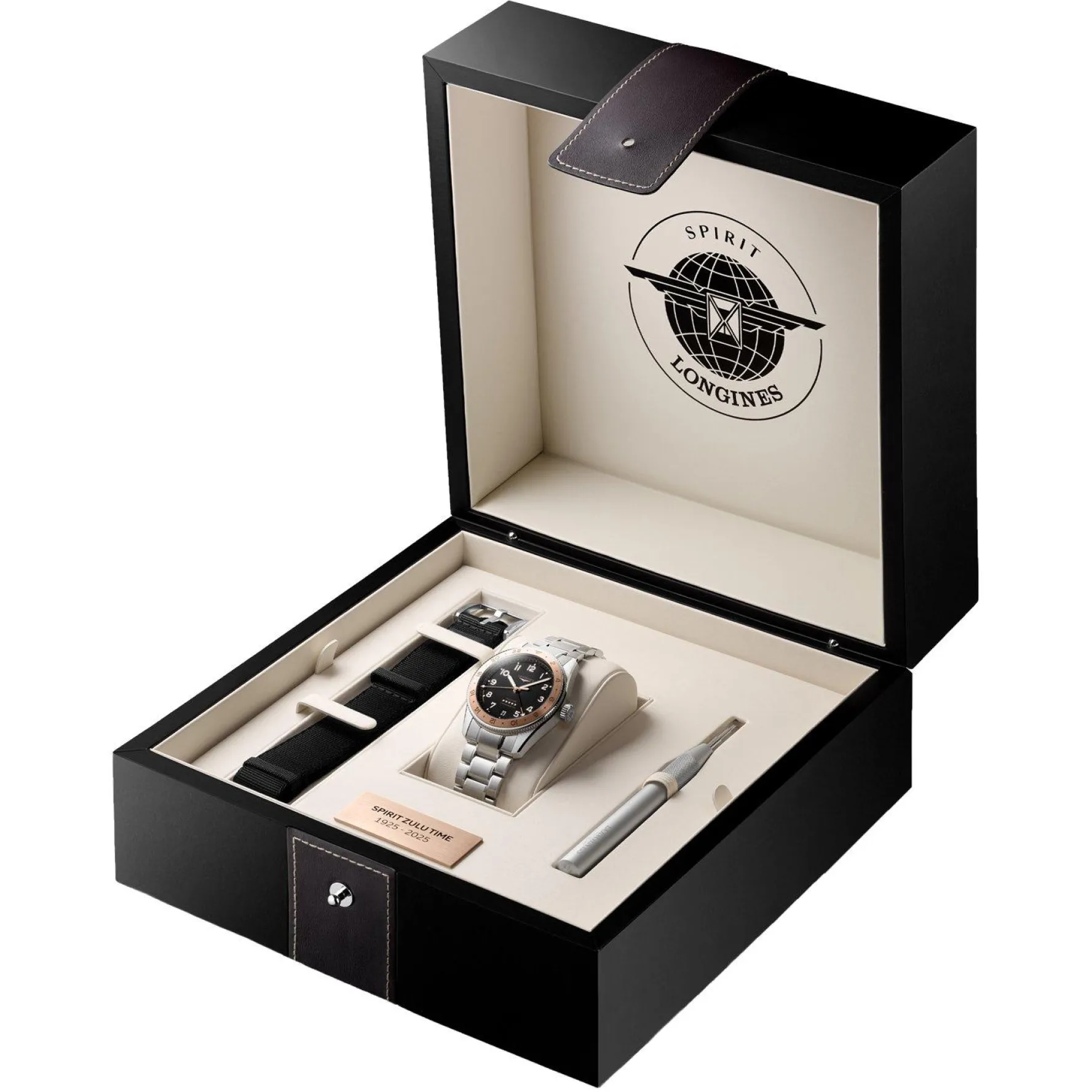 Longines Special Edition Spirit Zulu Time 1925 39mm 18ct Rose Gold Automatic Men’s Watch