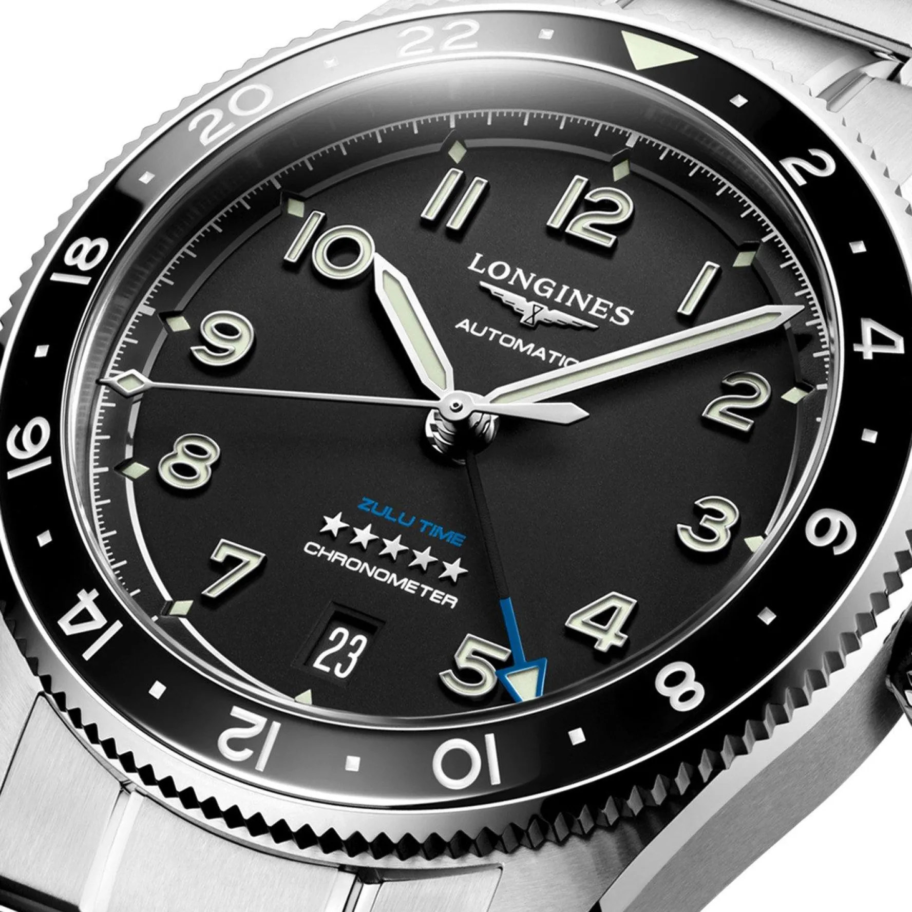 Longines Spirit Zulu Time 39mm Automatic Men’s Watch