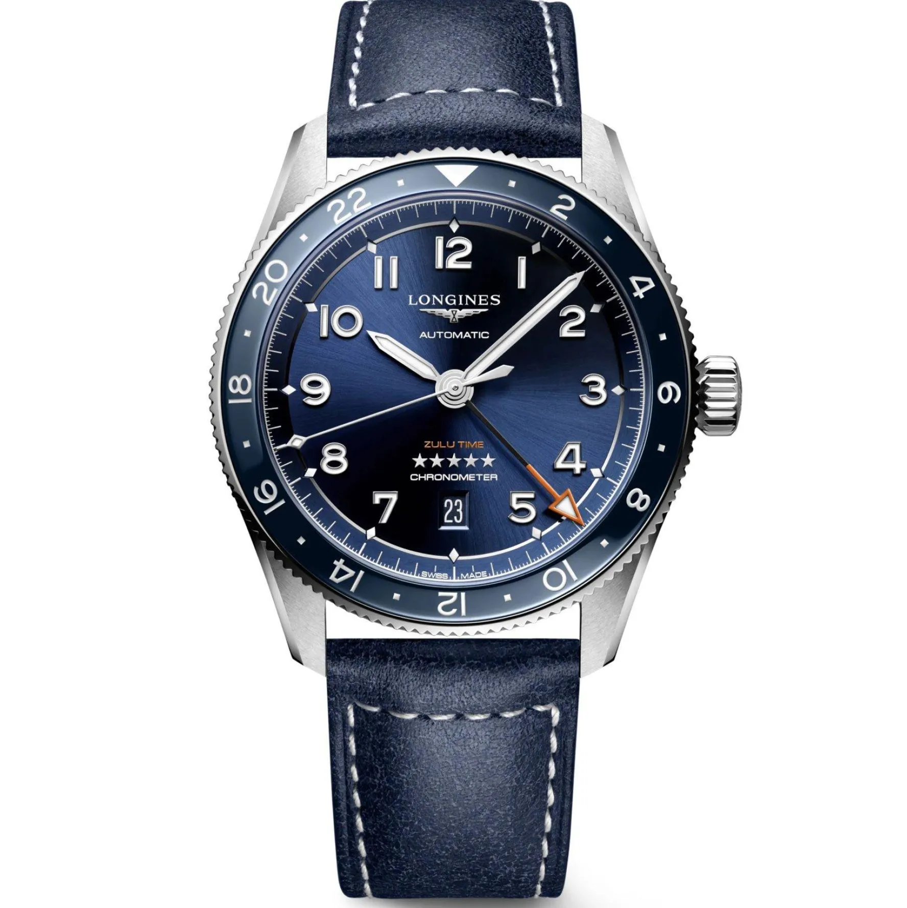 Longines Spirit Zulu Time 42mm Automatic Men's Watch