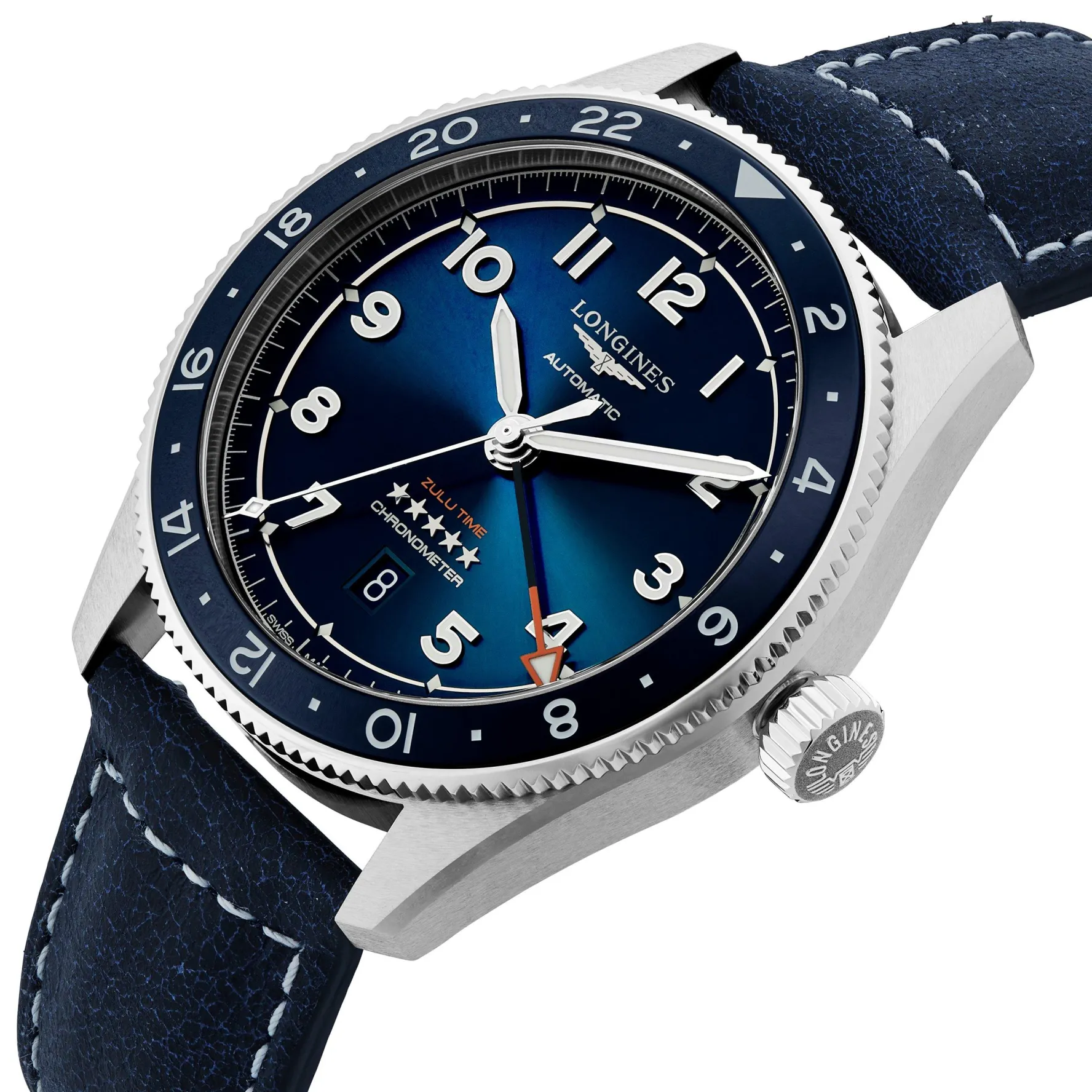 Longines Spirit Zulu Time 42mm Automatic Men's Watch