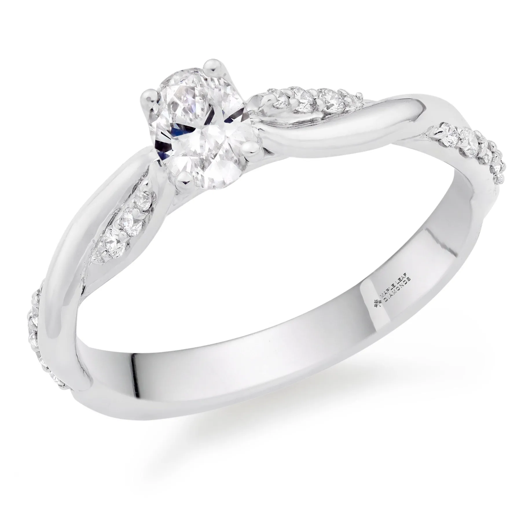 Maple Leaf Diamonds 18ct White Gold Diamond Solitaire Ring
