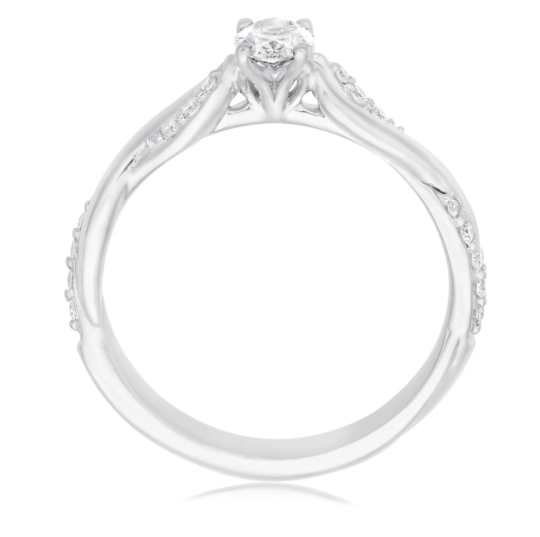 Maple Leaf Diamonds 18ct White Gold Diamond Solitaire Ring