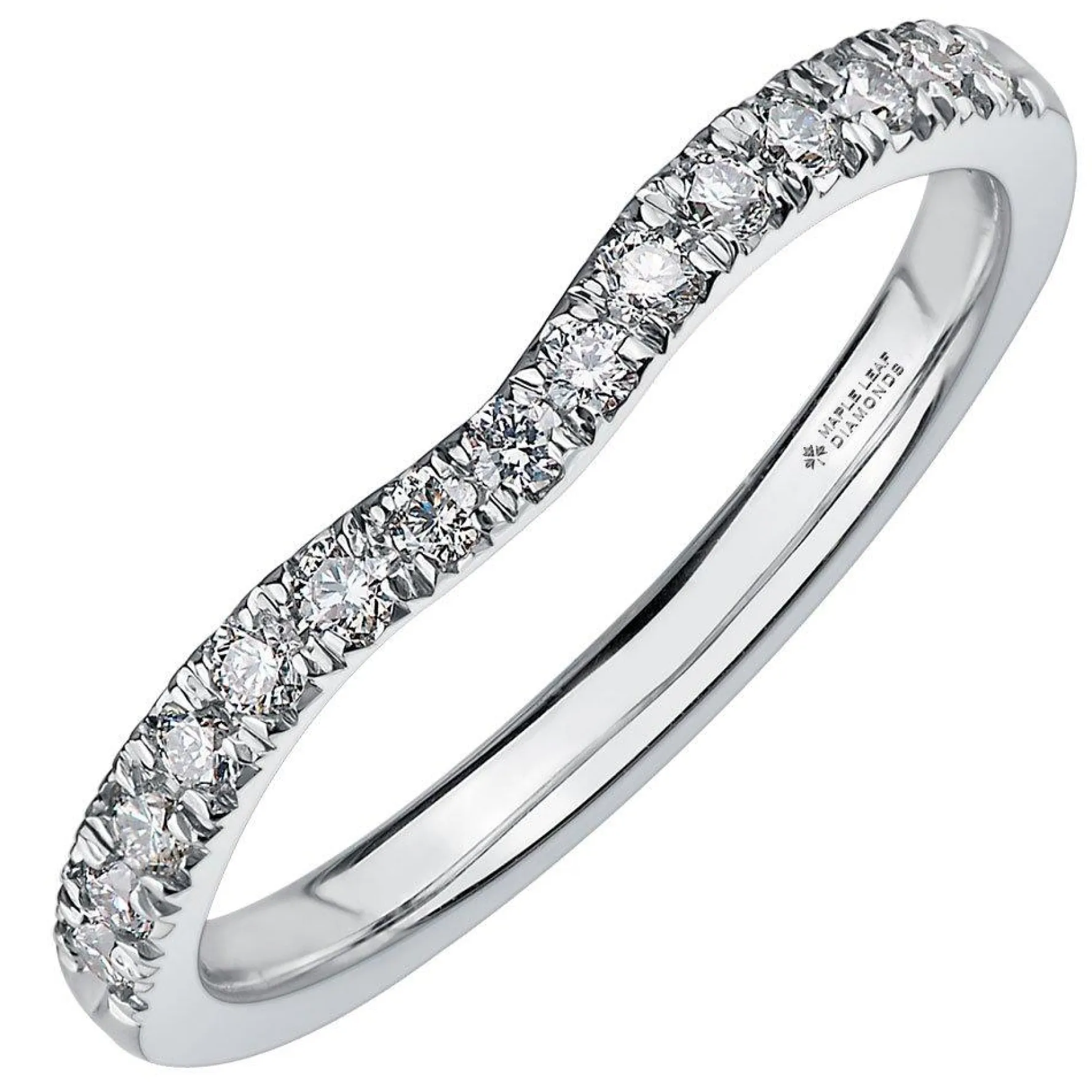 Maple Leaf Diamonds 18ct White Gold Diamond 2mm Shaped Wedding Ring