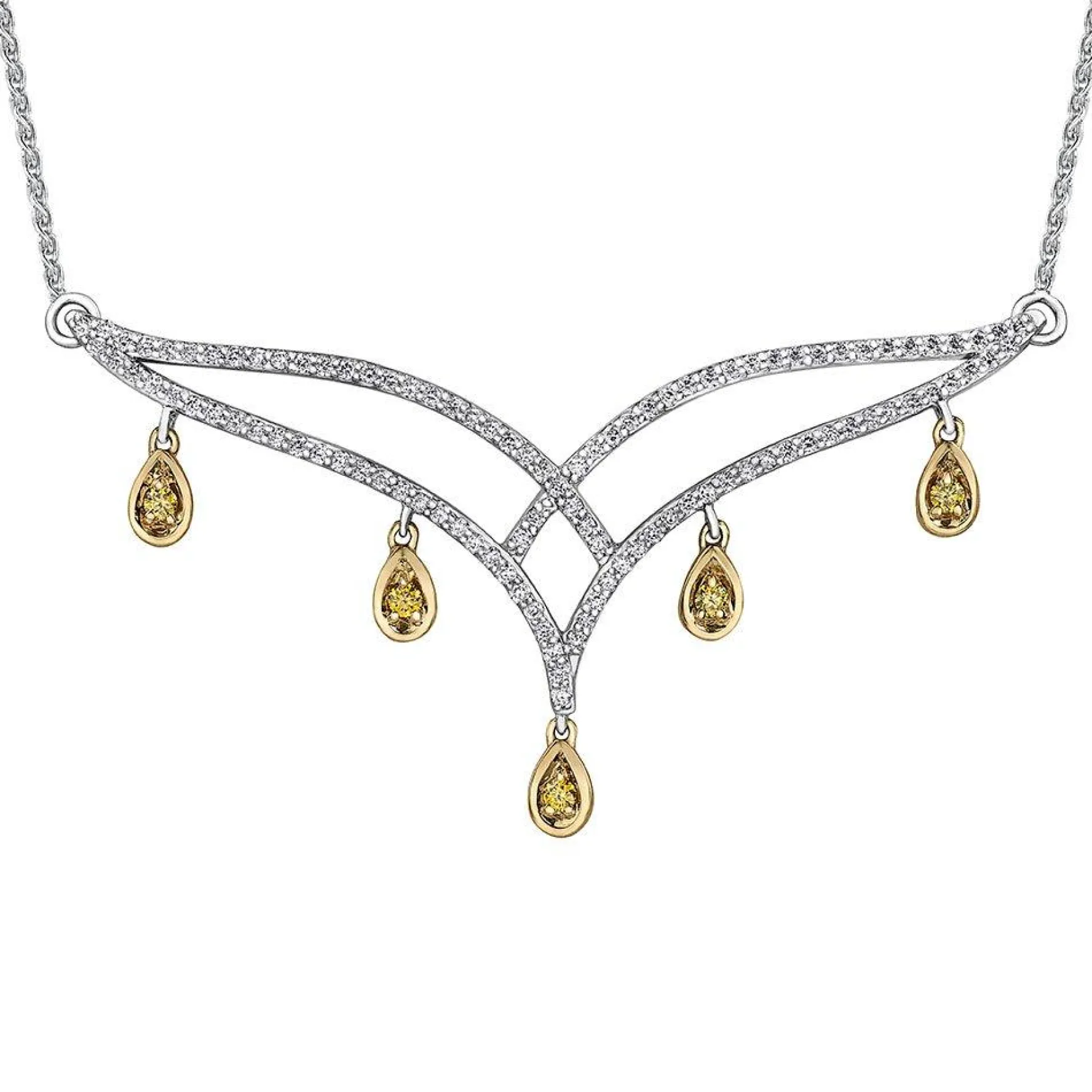 Maple Leaf Diamonds 18ct White Gold Diamond Necklace