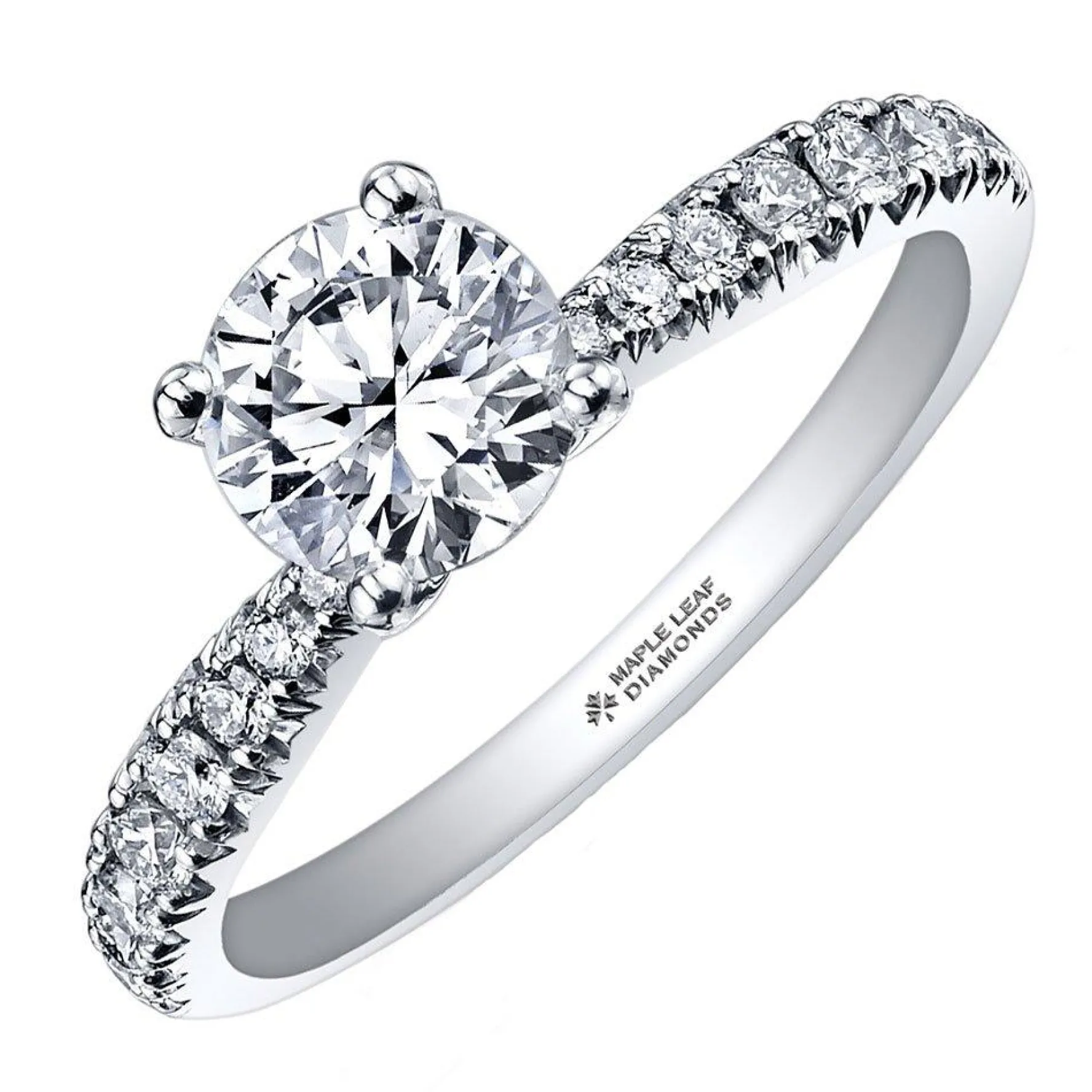 Maple Leaf Diamonds 18ct White Gold Diamond Solitaire Ring