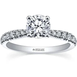 Maple Leaf Diamonds 18ct White Gold Diamond Solitaire Ring