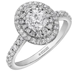 Maple Leaf Diamonds 18ct White Gold Diamond Halo Ring