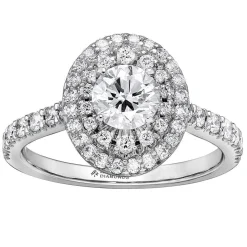 Maple Leaf Diamonds 18ct White Gold Diamond Halo Ring