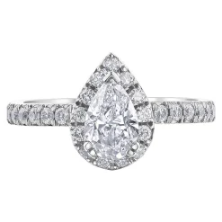 Maple Leaf Diamonds 18ct White Gold Diamond Pear Shaped Ring