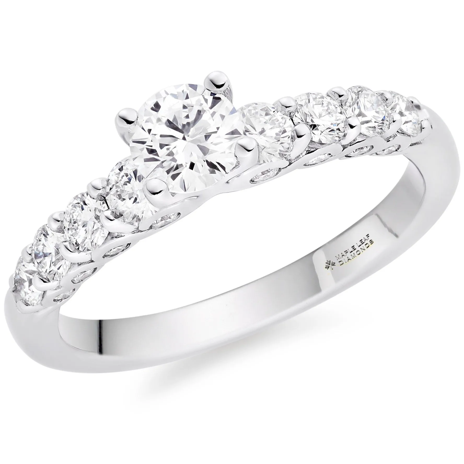 Maple Leaf Diamonds 18ct White Gold Diamond Solitaire Ring