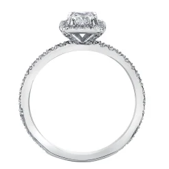 Maple Leaf Diamonds 18ct White Gold Diamond Halo Engagement Ring