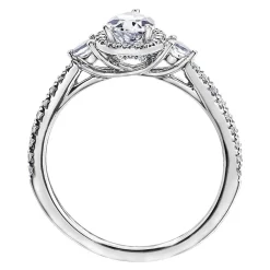 Maple Leaf Diamonds 18ct White Gold Pear-Shaped Diamond Halo Ring