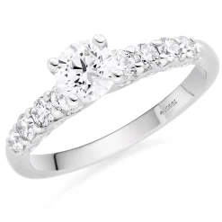 Maple Leaf Diamonds 18ct White Gold Diamond Solitaire Ring