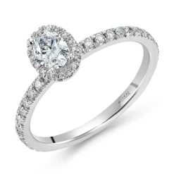 Maple Leaf Diamonds 18ct White Gold Diamond Halo Ring