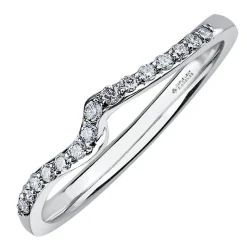 Maple Leaf Diamonds 18ct White Gold Diamond 2mm Shaped Wedding Ring