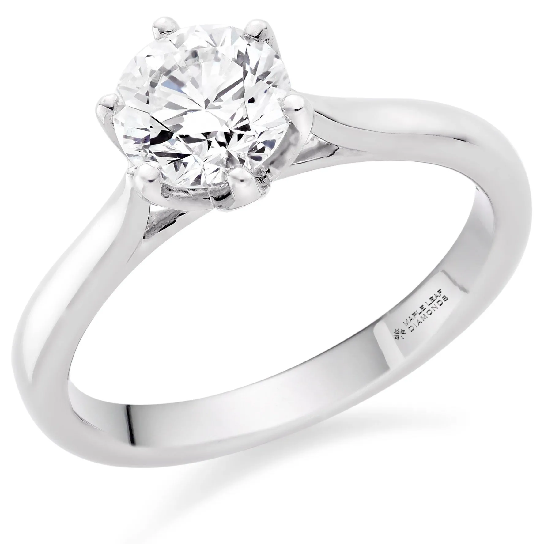 Maple Leaf Diamonds 18ct White Gold Diamond Solitaire Ring