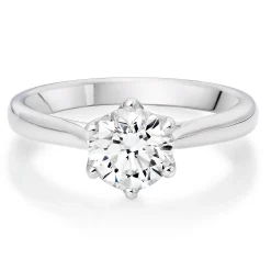 Maple Leaf Diamonds 18ct White Gold Diamond Solitaire Ring