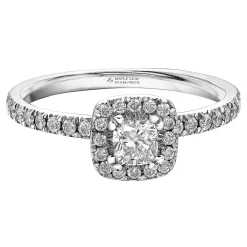 Maple Leaf Diamonds 18ct White Gold Diamond Halo Ring