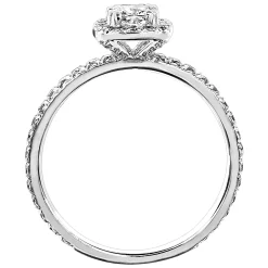 Maple Leaf Diamonds 18ct White Gold Diamond Halo Ring