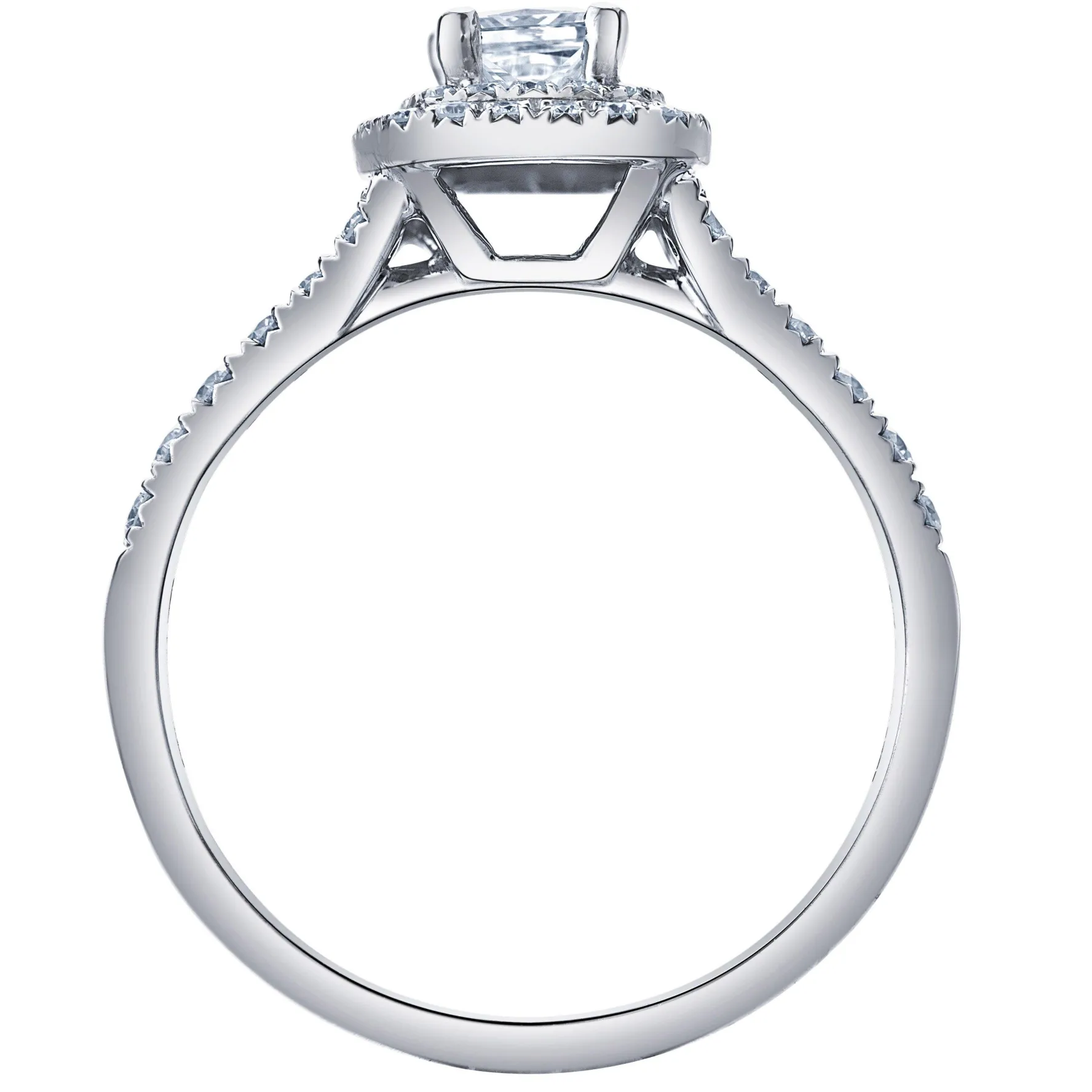 Maple Leaf Diamonds 18ct White Gold Diamond Halo Engagement Ring