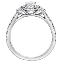 Maple Leaf Diamonds 18ct White Gold Oval Halo Diamond Ring