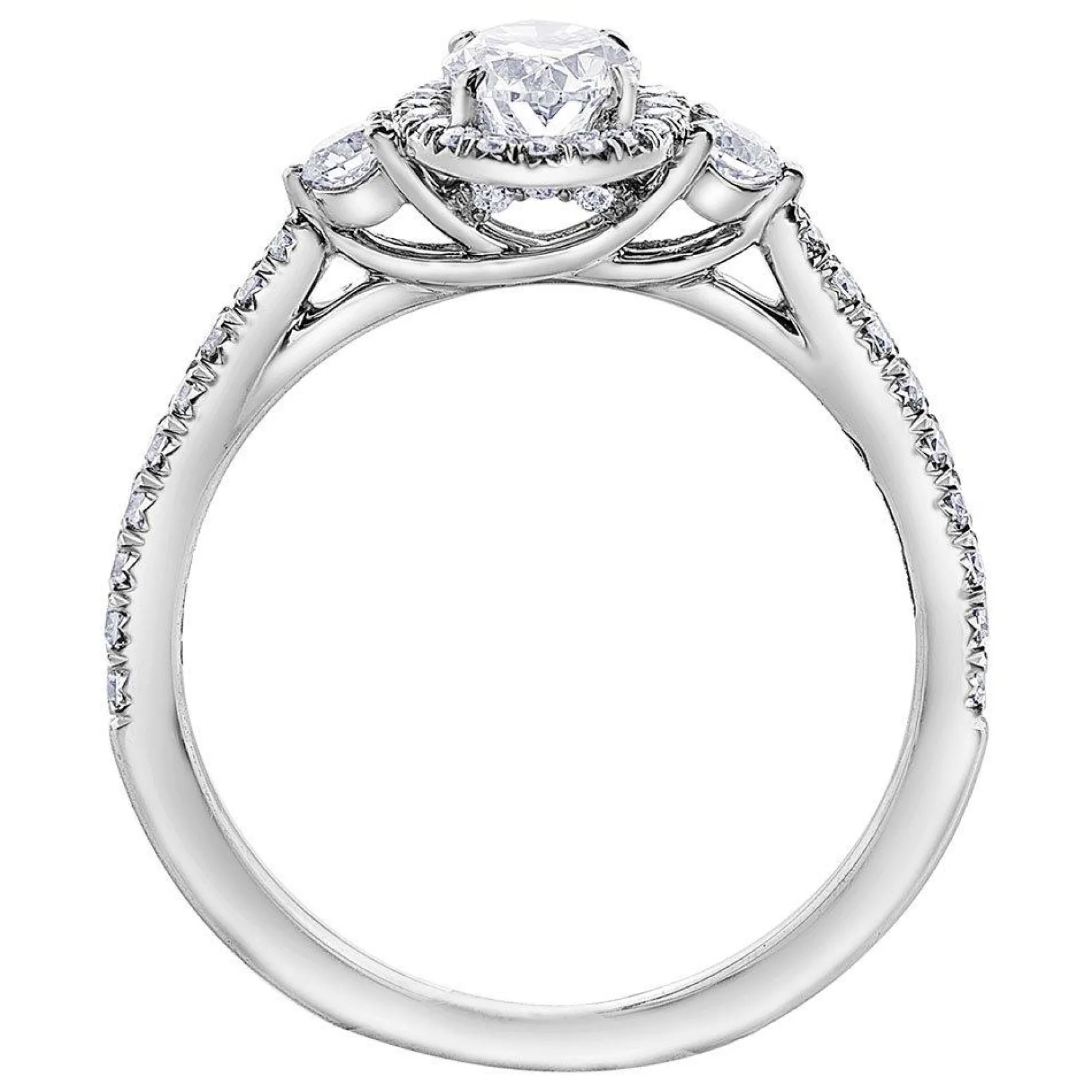 Maple Leaf Diamonds 18ct White Gold Oval Halo Diamond Ring
