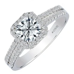 Maple Leaf Diamonds 18ct White Gold Diamond Halo Ring
