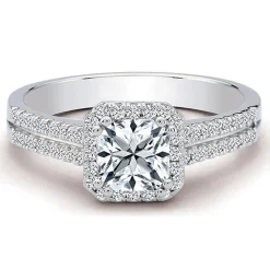 Maple Leaf Diamonds 18ct White Gold Diamond Halo Ring