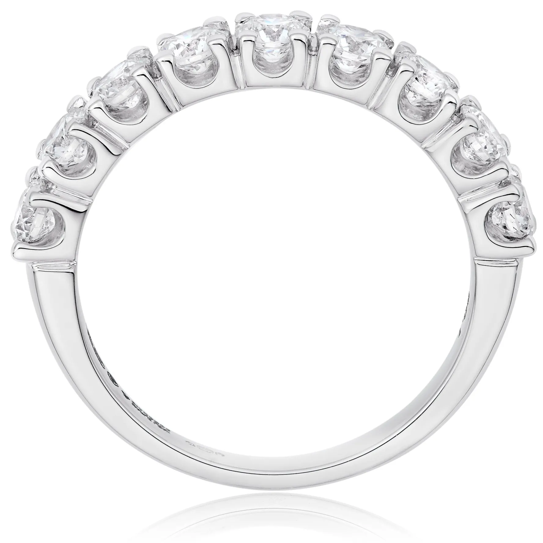 Maple Leaf Diamonds 18ct White Gold Half Eternity Diamond Ring