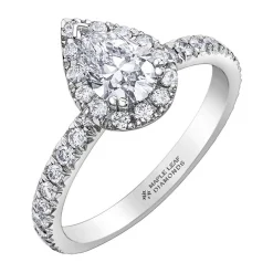 Maple Leaf Diamonds 18ct White Gold Pear Shaped Diamond Ring