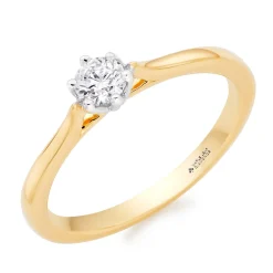 Maple Leaf Diamonds 18ct Yellow Gold Diamond Solitaire Ring