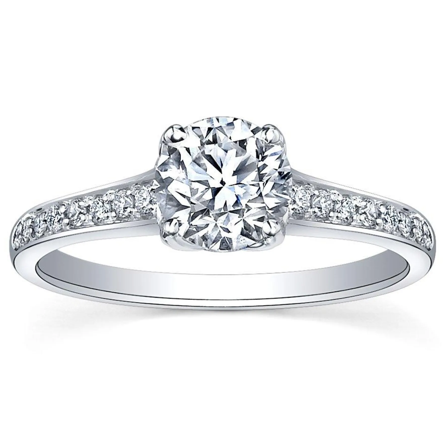 Maple Leaf Diamonds Eternal Flame 18ct White Gold Diamond Solitaire Engagement Ring
