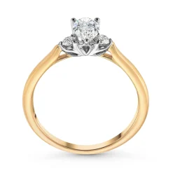 Maple Leaf Diamonds Eternal Flame 18ct Yellow Gold Diamond Three Stone Ring
