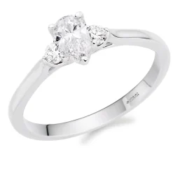 Maple Leaf Diamonds Eternal Flame 18ct White Gold Diamond Three Stone Ring