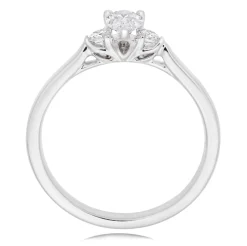 Maple Leaf Diamonds Eternal Flame 18ct White Gold Diamond Three Stone Ring