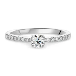 Maple Leaf Diamonds Eternal Flame 18ct White Gold Diamond Solitaire Ring