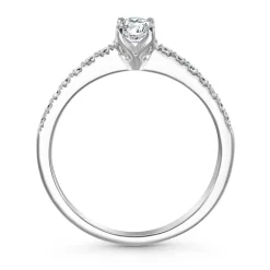 Maple Leaf Diamonds Eternal Flame 18ct White Gold Diamond Solitaire Ring