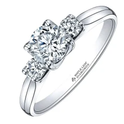 Maple Leaf Diamonds Eternal Flame 18ct White Gold Three Stone Diamond Ring
